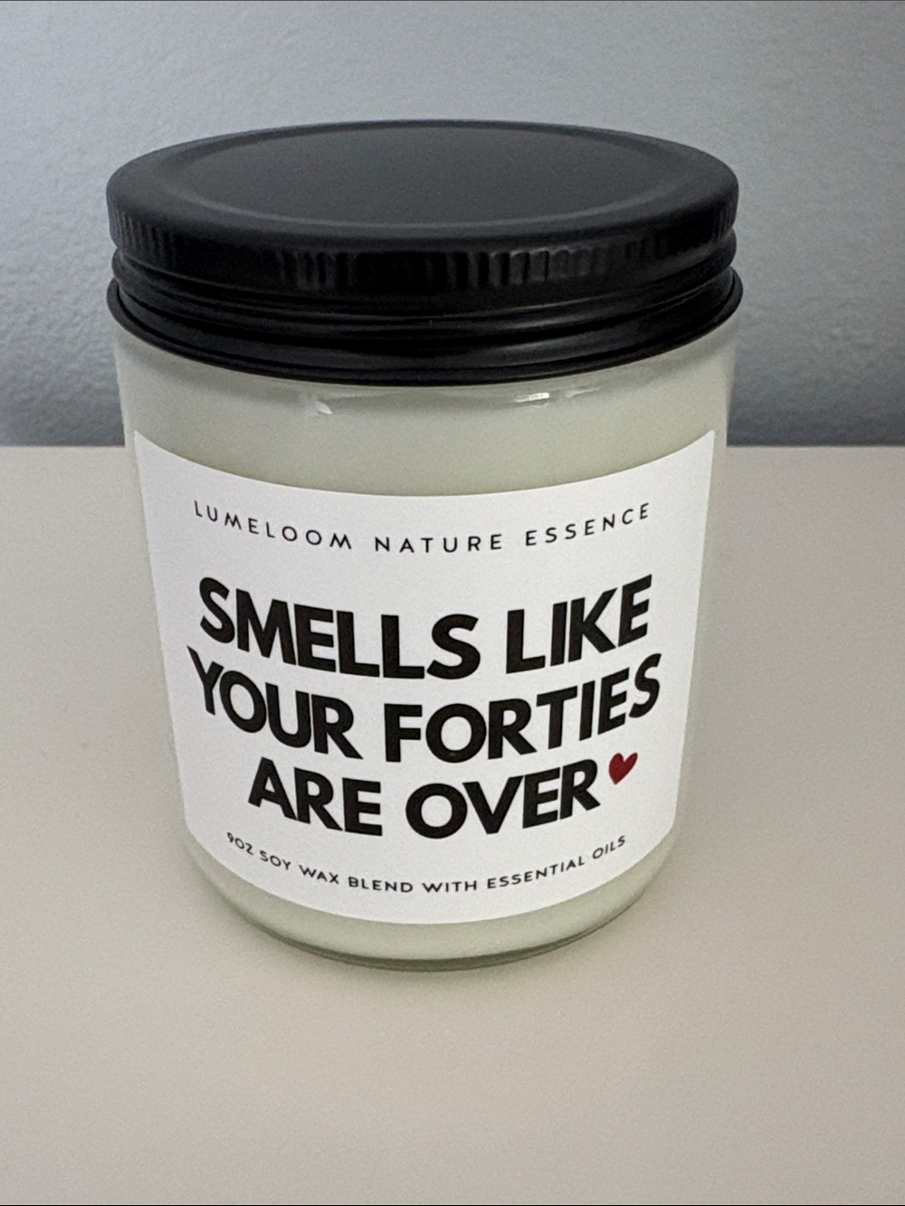 NWT 50th Birthday Candle: Smells Like Your Forties Are Over Scented Candle